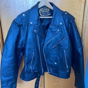 Men’s leather moto jacket